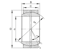 關節(jié)軸承 GE160-DO, 根據(jù) DIN ISO 12 240-1 標準，需維護