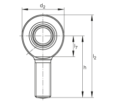 桿端軸承 GAR17-DO, 根據(jù) DIN ISO 12 240-4 標(biāo)準(zhǔn)，帶右旋外螺紋，需維護(hù)