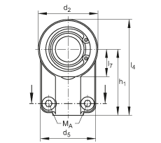 液壓桿端軸承 GIHNRK12-LO, 根據(jù) DIN ISO 12 240-4 標(biāo)準(zhǔn)，帶右旋螺紋夾緊裝置，需維護(hù)