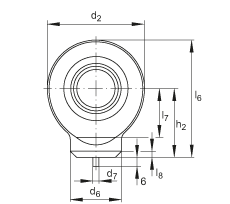 液壓桿端軸承 GK12-DO, 根據(jù) DIN ISO 12 240 標準，帶焊接面，需維護