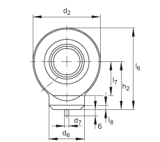 液壓桿端軸承 GK17-DO, 根據(jù) DIN ISO 12 240 標(biāo)準(zhǔn)，帶焊接面，需維護(hù)