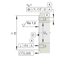 推力角接觸球軸承軸承 ZKLF1255-2RS-XL, 雙向，螺釘安裝，兩側(cè)唇密封