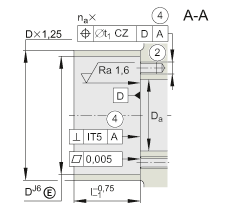 推力角接觸球軸承軸承 ZKLF50115-2RS-2AP-XL, 配對，雙向，螺釘安裝，兩側唇密封