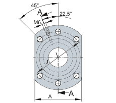 角接觸球軸承單元 DKLFA40115-2RS, 雙向，螺釘安裝，兩側(cè)唇密封，帶平端的法蘭