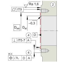 角接觸球軸承單元 ZKLR1035-2Z, 雙向，螺釘安裝，兩側(cè)間隙密封