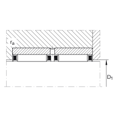 滾針軸承 RNAO60X78X40-ZW-ASR1-XL, 無(wú)擋邊，雙列