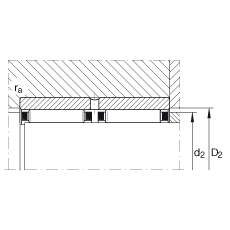 滾針軸承 RNAO60X78X40-ZW-ASR1-XL, 無(wú)擋邊，雙列