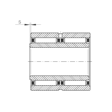 滾針軸承 NAO30X45X26-ZW-ASR1-XL, 無擋邊，雙列