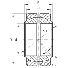 關節(jié)軸承 GE69-ZO, 根據 DIN ISO 12 240-1 標準，英制尺寸，需維護