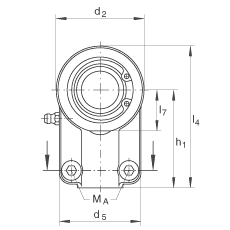 液壓桿端軸承 GIHNRK50-LO, 根據(jù) DIN ISO 12 240-4 標準，帶右旋螺紋夾緊裝置，需維護