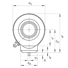 液壓桿端軸承 GK80-DO, 根據 DIN ISO 12 240 標準，帶焊接面，需維護