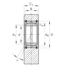 液壓桿端軸承 GF110-DO, 根據(jù) DIN ISO 12 240-4 標(biāo)準(zhǔn)，帶焊接面，需維護(hù)