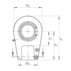 液壓桿端軸承 GIHRK100-DO, 根據(jù) DIN ISO 12 240-4 標(biāo)準(zhǔn)，帶右旋螺紋夾緊裝置，需維護(hù)