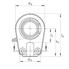 液壓桿端軸承 GIHRK50-DO, 根據(jù) DIN ISO 12 240-4 標(biāo)準(zhǔn)，帶右旋螺紋夾緊裝置，需維護(hù)