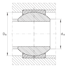 關(guān)節(jié)軸承 GE12-PB, 根據(jù) DIN ISO 12 240-1 標(biāo)準(zhǔn)，尺寸系列 K，需維護(hù)