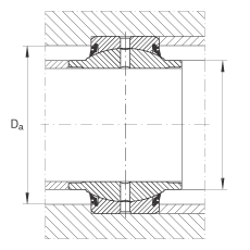 關節(jié)軸承 GE80-HO-2RS, 根據(jù) DIN ISO 12 240-1 標準，需維護，兩側(cè)唇密封