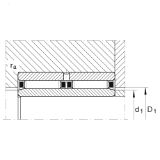 滾針軸承 NAO30X45X26-ZW-ASR1-XL, 無擋邊，雙列