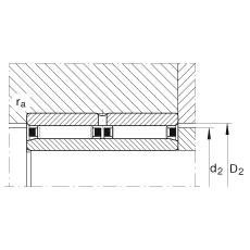 滾針軸承 NAO30X45X26-ZW-ASR1-XL, 無擋邊，雙列